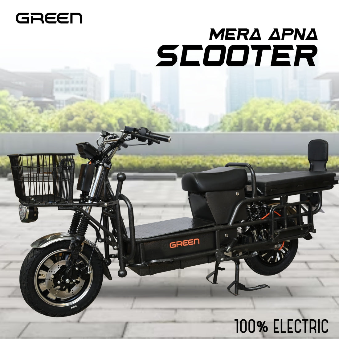 Green Loader 80kms Range Heavy Duty Electric Scooter