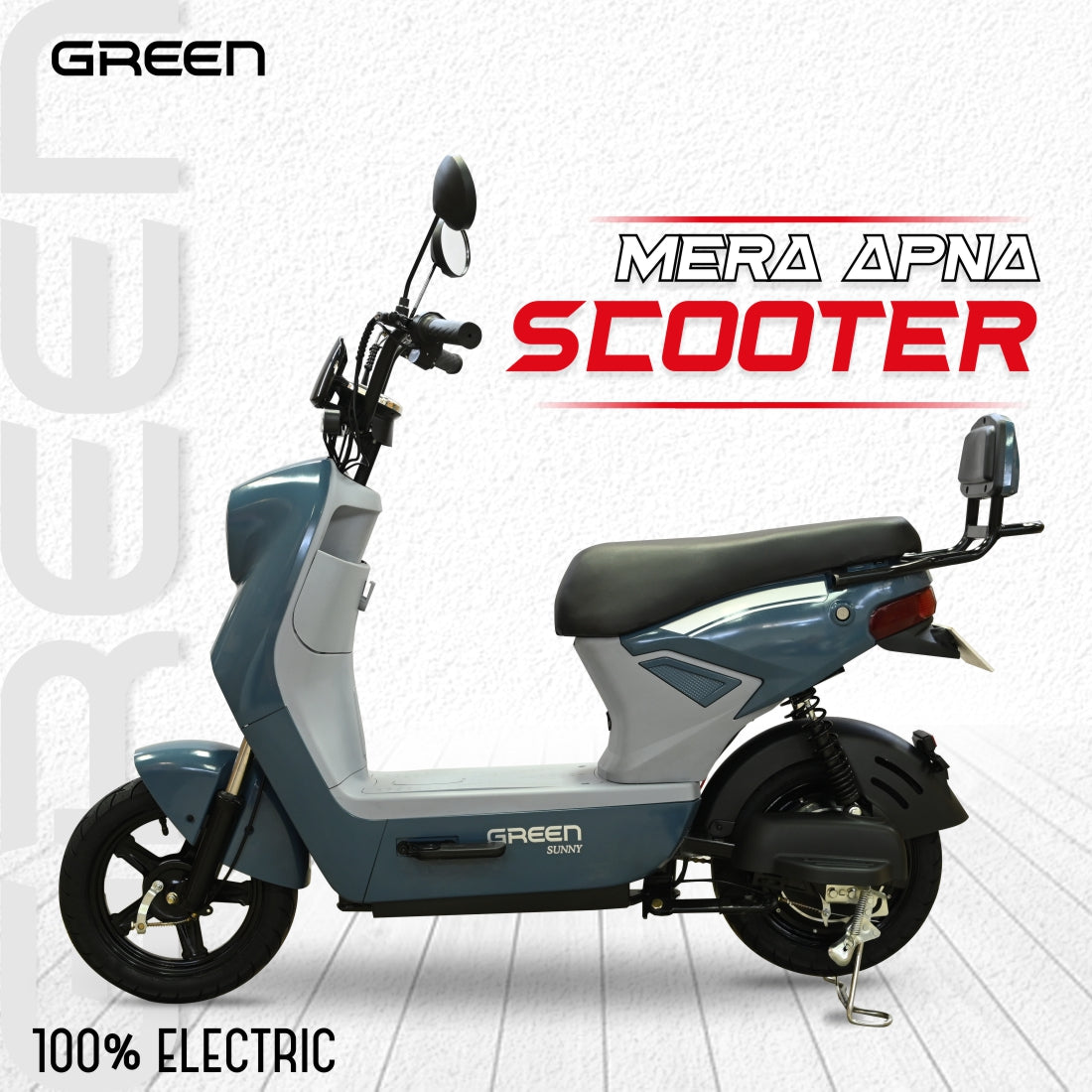 Green Sunny 40kms Range Electric Scooter
