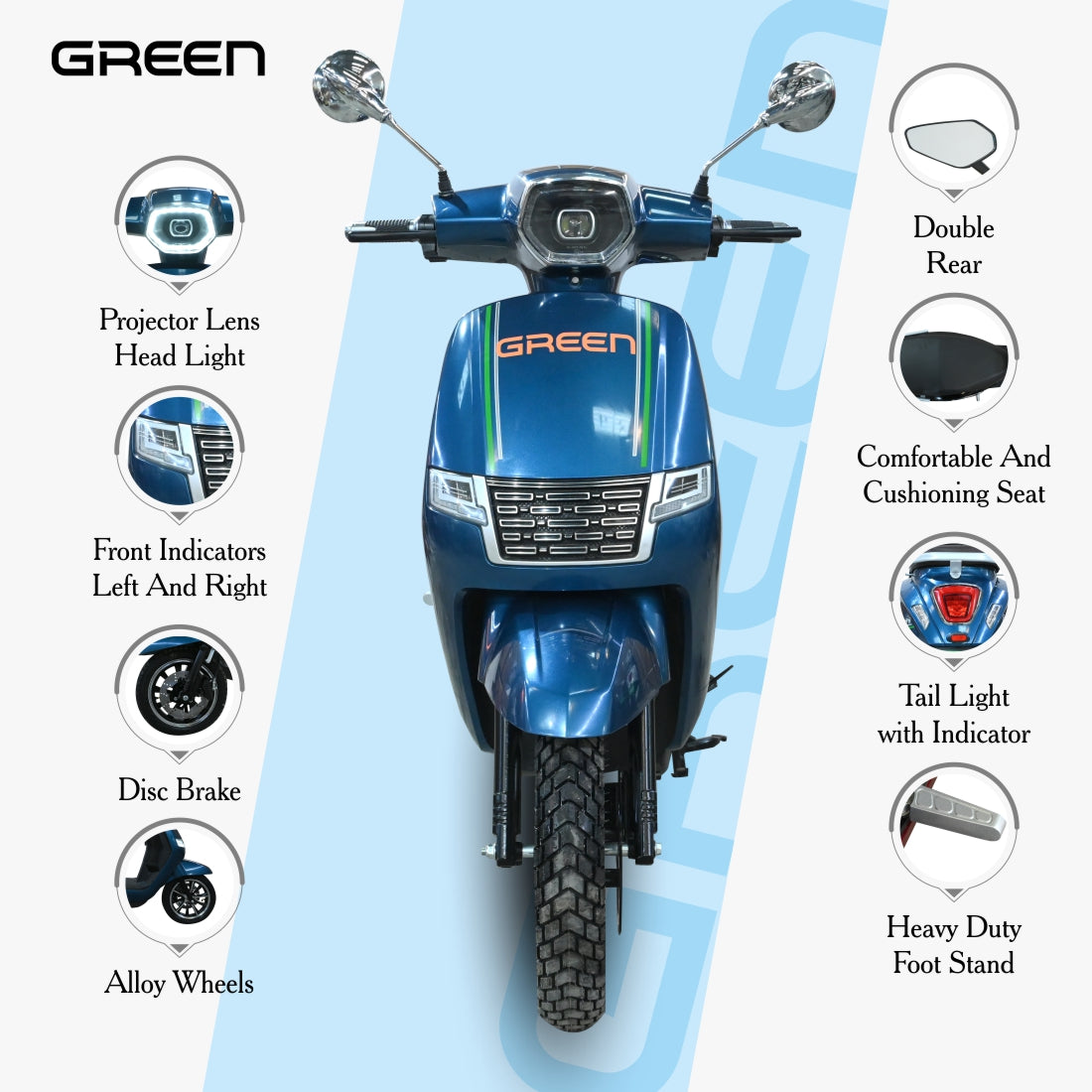 Green Vista 80kms Range Electric Scooter