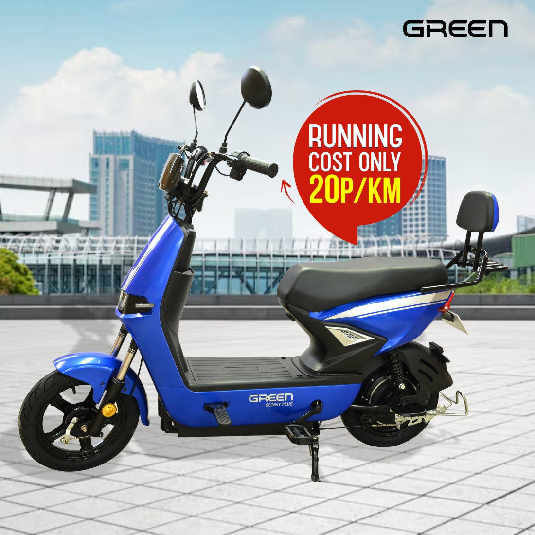 Green Sunny Plus 60kms Range Electric Scooter