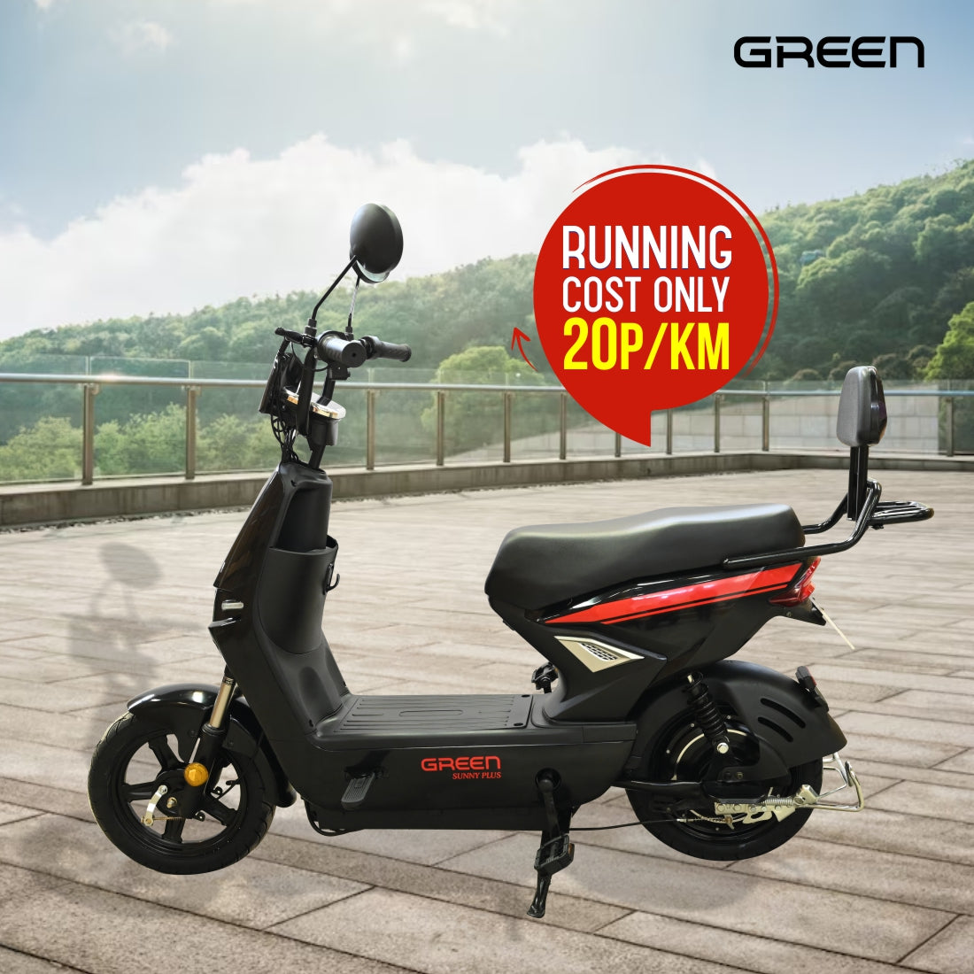 Green Sunny Plus 40kms Range Electric Scooter