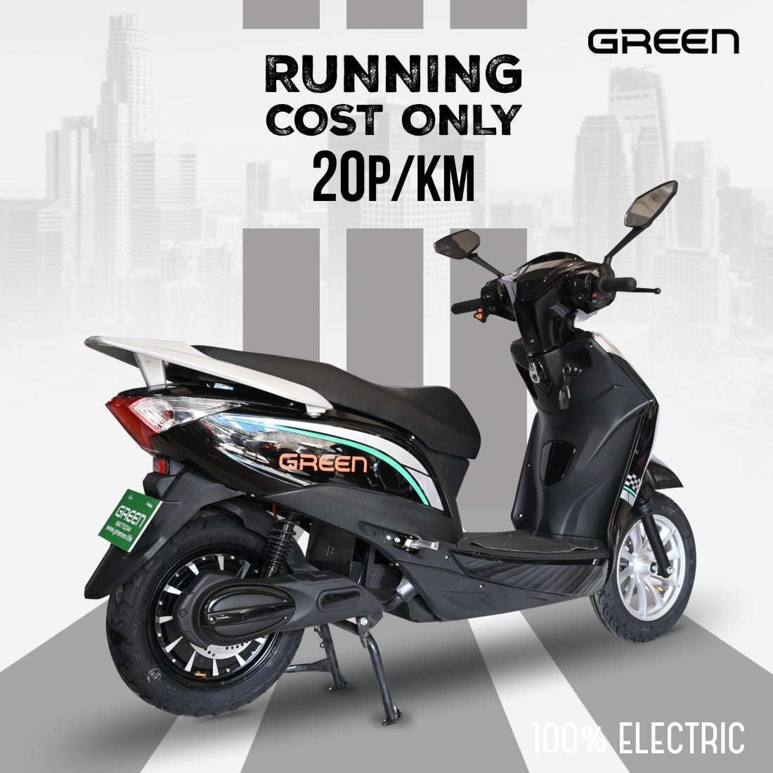 Green Elaan 80kms Range Electric Scooter