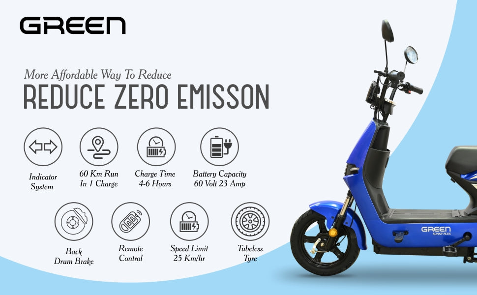 Green Sunny Plus 60kms Range Electric Scooter