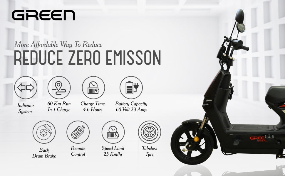 Green Sunny Plus 40kms Range Electric Scooter