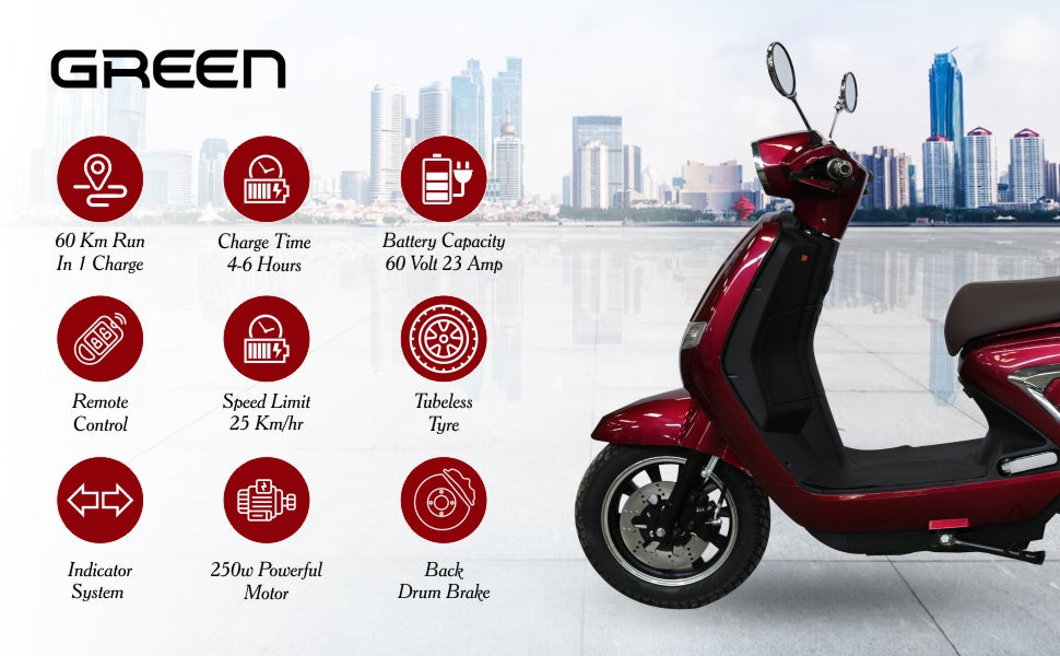 Green Vista 60kms Range Electric Scooter