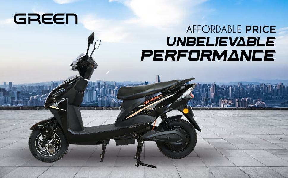 Green Invicta 60kms Range Electric Scooter