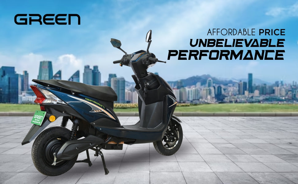 Green Invicta 80kms Range Electric Scooter