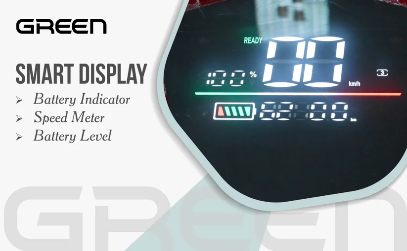 Green Invicta Super 80kms Range Three Wheel Electric Scooter - Image 9