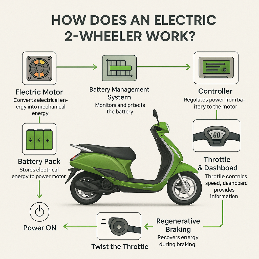 How Does an Electric Two‑Wheeler Work