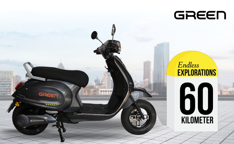 Green Falco 60kms Range Electric Scooter