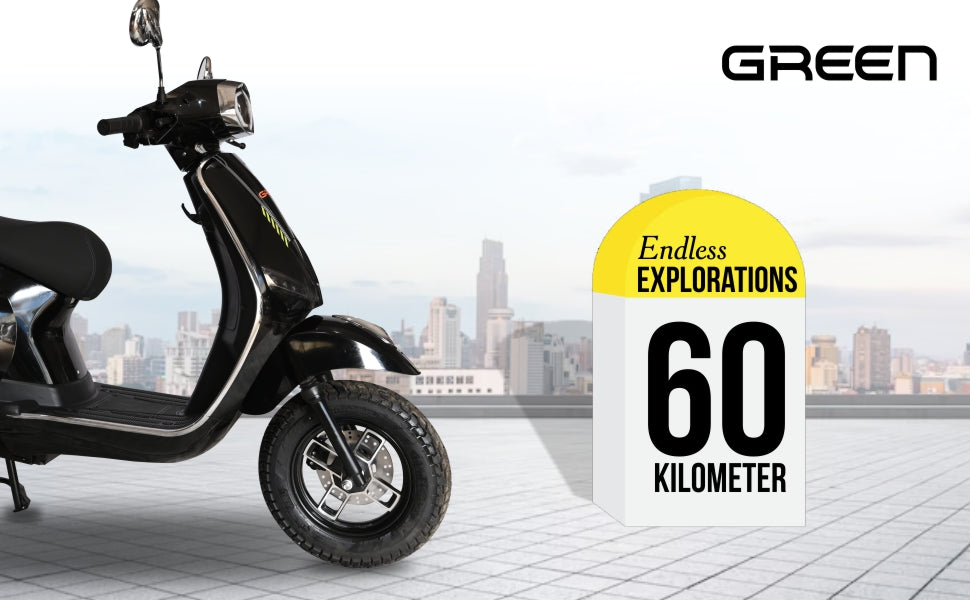 Green Falco 80kms Range Electric Scooter