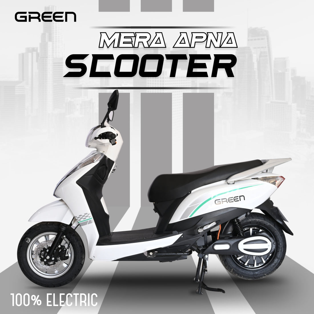 Green Elaan 60kms Range Electric Scooter