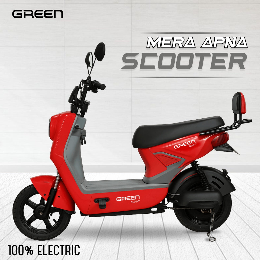 Green Sunny 80kms Range Electric Scooter
