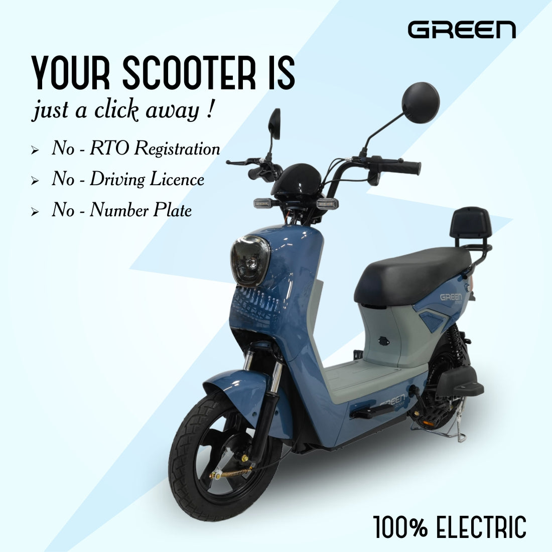 Green Sunny 40kms Range Electric Scooter