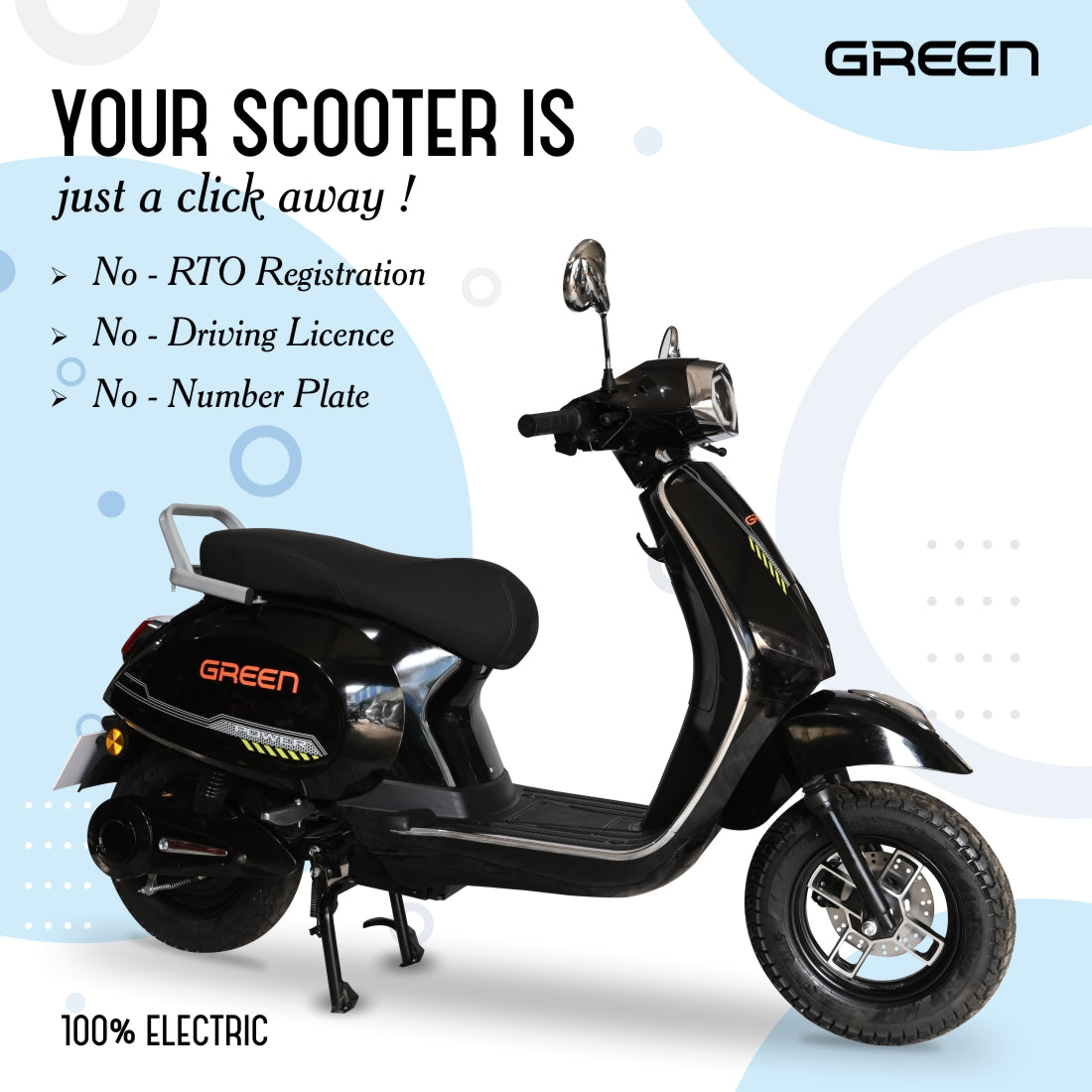 Green Falco 80kms Range Electric Scooter