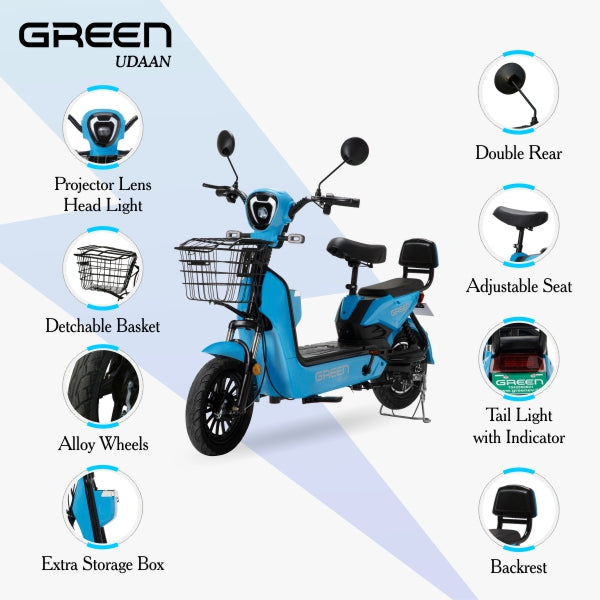 Green Udaan 60kms Range Electric Scooter