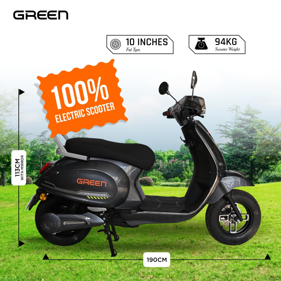 Green Falco 60kms Range Electric Scooter