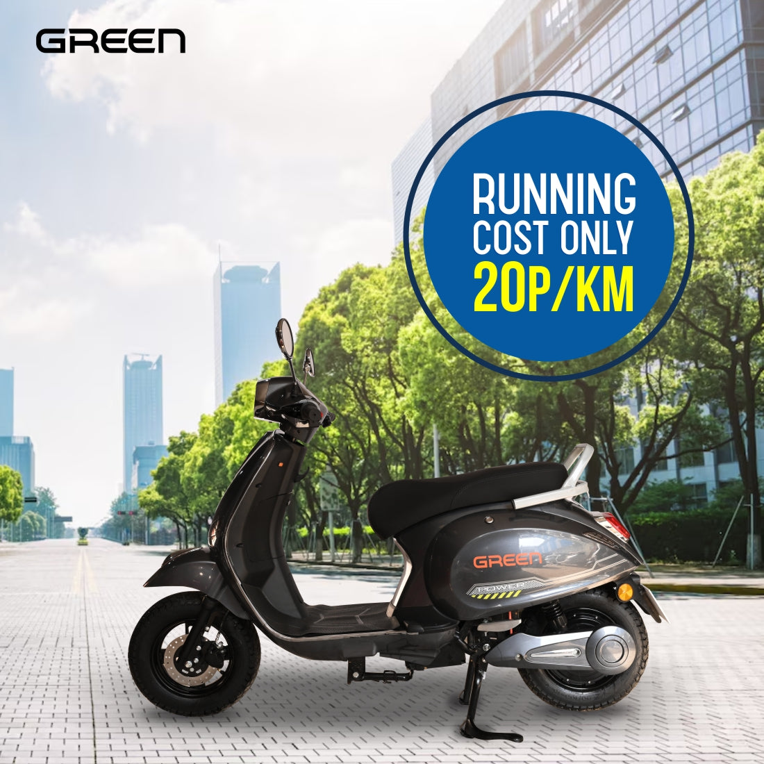 Green Falco 60kms Range Electric Scooter