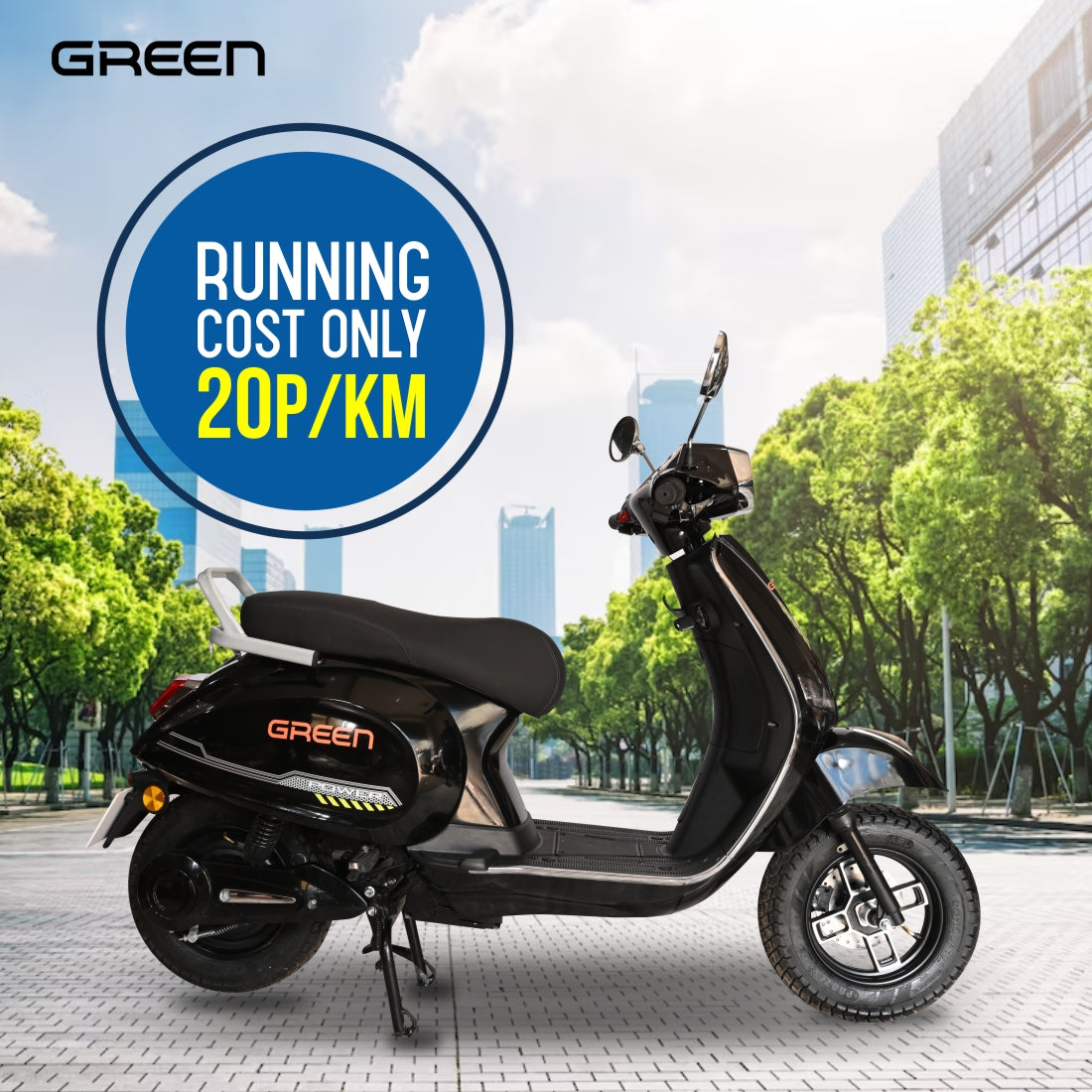 Green Falco 80kms Range Electric Scooter