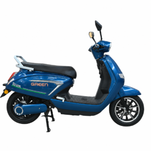 Green Vista Low Speed Electric Scooter Non RTO 60 Km Range Blue with Portable Charger