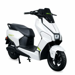 Green Polo 60kms Range Electric Scooter White