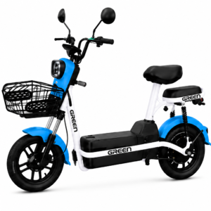Green Spark 40 KM Blue Low Speed Electric Scooter Non RTO with Portable Charger
