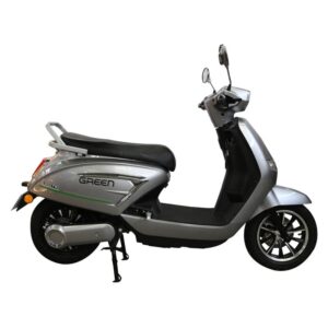Green Vista Low Speed Electric Scooter Non RTO 60KM Range Grey with Portable Charger